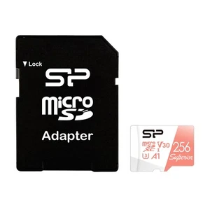 256GB Silicon Power Superior microSDXC UHS-I 4K Ultra HD SP256GBSTXDV3V20SP - Picture 1 of 3