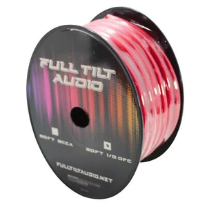 Full Tilt Audio 1/0 Stärke verzinnt sauerstofffrei Kupfer Strom/Erdungsdraht rot Posten - Bild 1 von 5