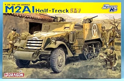 Dragon 1/35 6329 M2A1 Half-Track (2 in 1) w/ Bonus Decal Brand New Kit - Image 1 of 3