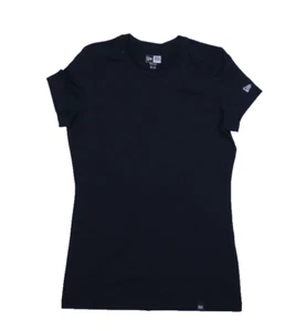New Era Womens Blank Plain Black T-shirts Short Sleeve Crew Size XS 4 Pack - Picture 1 of 7