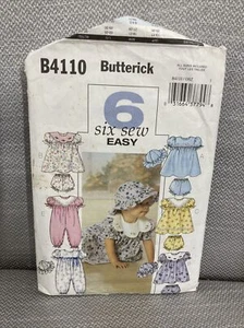 Butterrick Sewing Pattern Infant Clothing B4110 Uncut All Sizes Free Shipping - Picture 1 of 3