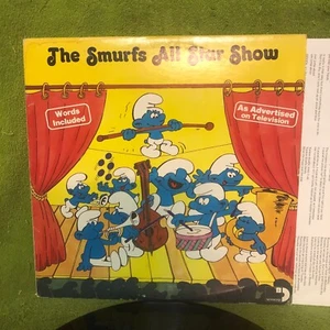 THE SMURFS - ALL STAR SHOW - VINYL RECORD LP - Picture 1 of 3