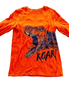 T-shirt Carter's ragazzo dinosauro arancione manica lunga taglia 12 - Foto 1 di 12