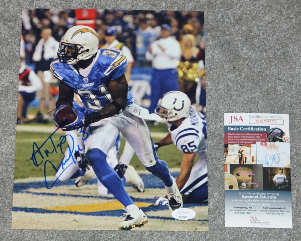 ANTONIO CROMARTIE Signed SAN DIEGO CHARGERS Signed 8x10 photo + JSA COA N275 - Image 1 of 1