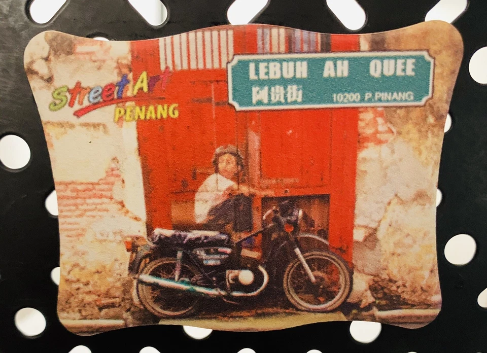 Penang Street Art Tourist Collector Refrigerator Magnet Penang Malaysia - Image 1 of 3