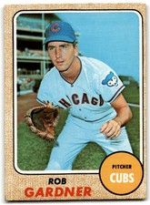 1968 Topps Rob Gardner . Chicago Cubs #219