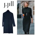 J Jill Small 4 6 Turtleneck Dress Black Stretch Classic        w