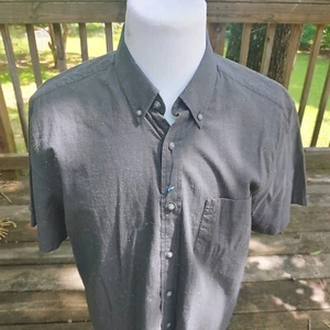 ROWM Schwarz Weiß Specks Button Down Hemd Herren Gr. L - Bild 1 von 4