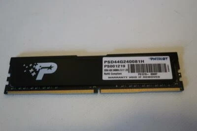 OPEN BOX PATRIOT SIGNATURE DDR4 4GB DRAM MODULE 2400MHZ * - Image 1 of 2