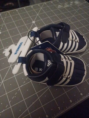 Zapatos de bebé K-Swiss talla 2 niños niños calzado negro blanco niños niñas rayas Foto 1 de 4