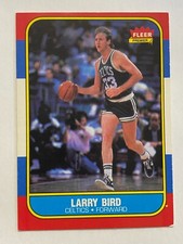 🏀 1986-87 Fleer Basketball Base Card #9 Larry BIRD 🏀