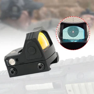 Mini Red Dot Reflex Sight Collimator Scope w/20mm Rail For Glock 17 19 Hunting - Picture 1 of 9