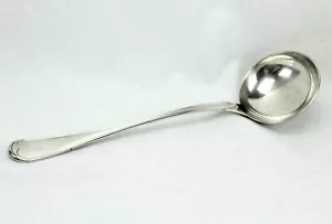 CHRISTOFLE - MAGNIFIQUE LOUCHE EN METAL ARGENTÉ - MODELE FILET - CHIFFRÉE "MD" - Imagen 1 de 10