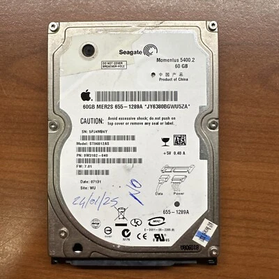 Seagate ST96812AS Hard Disk 2.5" 60GB SATA - Rotto, Solo per Parti di Ricambio - Immagine 1 di 4