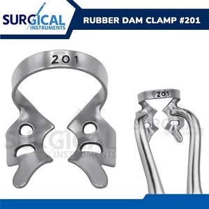 Morsetti per diga in gomma endodontica #201 acciaio inox grado tedesco - Foto 1 di 7