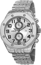 August Steiner AS8140SS Swiss Quartz Month Date GMT Silvertone Mens Watch