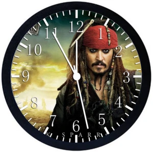 Orologio da parete Pirati dei Caraibi cornice nera bello per decorazioni o regali W134 - Foto 1 di 1