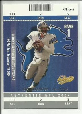 2004 Fleer Authentix #43 Joey Harrington Detroit Lions - Image 1 of 2