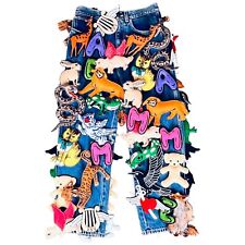 GUCCI Jeans With Broches Appliqué Crystals