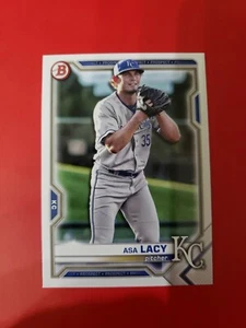 Asa Lacy 2021 Bowman Draft BD-158 , paper base , Kansas City Royals - Picture 1 of 2