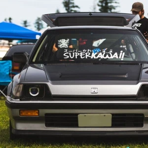Super Kawaii v2 JDM Stance Low Tuning Slammed Otaku Anime Car Banner Vinyl Decal - Bild 1 von 2