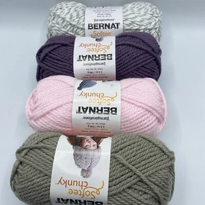 Bernat softee chunky 4x100gm Knitting Crochet Yarn ๐งถ - Picture 1 of 2