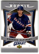 2007-08 Upper Deck MVP Brandon Dubinsky Rookie #343 New York Rangers