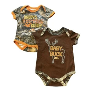 Mossy Oak Baby Boys Hunter Creeper, 2-Pack, Size 3/6 Month - Picture 1 of 3