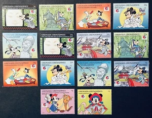 GRENADA GREN PHILAKOREA '94 DISNEY STAMPS SET 14V 1994 MNH KOREAN CULTURE - Picture 1 of 1