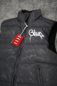 *RARE* GEEDUP BOMBER PUFFER REVERSIBLE BLACK Size Medium ✅ FREE SHIPPING - Picture 1 of 6