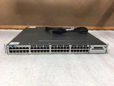 Cisco Catalyst WS-C3750X-48PF-S V04 PoE 48-Port Ethernet Switch, TESTED & RESET - Image 1 of 4
