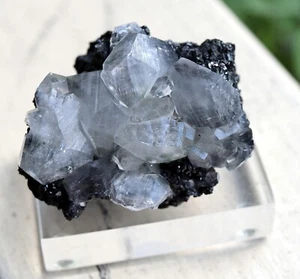 Calcite on Sphalerite, Galena Kamioka Mine, Honshu Island, Japan - Picture 1 of 8