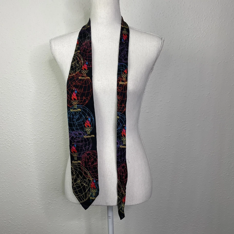 Corbata de Seda Colección Juegos Olímpicos Centenario RM Sport Globos Atlánticos EE. UU. 1996 Foto 1 de 4