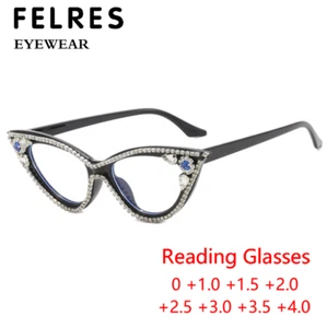 Moda Ojo de Gato Anti Luz Azul Gafas de Lectura para Mujer Gafas Presbicias Nuevas - Imagen 1 de 20