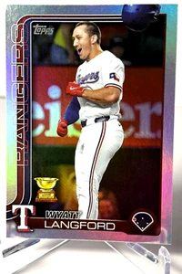 WYATT LANGFORD 2025 TOPPS FANATICS TOPPS FOIL #455 ALL-STAR ROOKIE TEXAS RANGERS - Picture 1 of 3