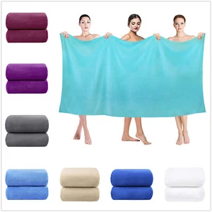 Oversize Bath Sheet Soft Absorbent Large Towels Set for Bathroom Beach 2 Pack - Picture 1 of 29
