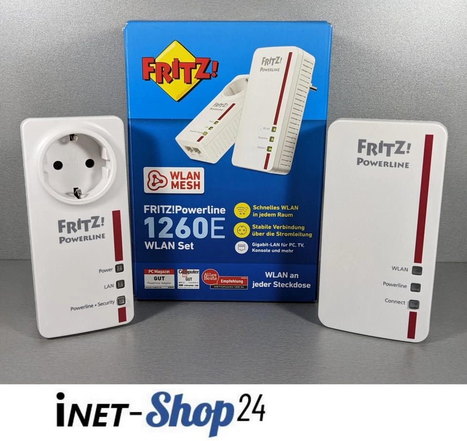 AVM FRITZ! Powerline 1260E WLAN Set DE Dealer - Image 1 of 1
