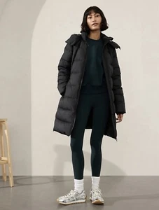 Athleta Downtown Puffer Parka size L Large Black #793264 - Picture 1 of 8