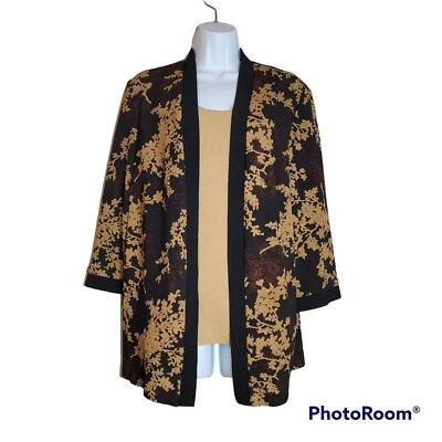 VTG R & M Richards Women's XL 1 piece Gold Camisole and Brown & Gold Jacket EUC - Изображение 1 из 4