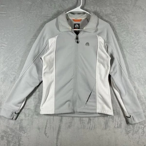 Nike ACG Thermal Layer 2 Therma-Fit Soft Shell Fleece Womens Jacket Medium Gray - Picture 1 of 11