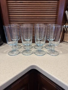 Vintage Libby Sapphire Blue Glass Goblets - Set of 8 - Picture 1 of 8