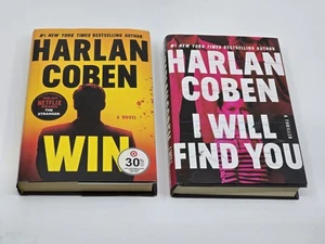 Harlan Coben WIN + I WILL FIND YOU Lot of 2 Hardcover Thriller Novels - Bild 1 von 8