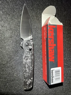 Kershaw BEL AIR Knife 3.1" Carbon Fiber HANDLE KVT Bearings 6105CF FAST SHIP - Image 1 of 4
