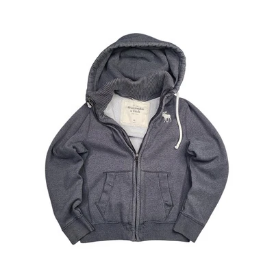 RARO Sudadera con Capucha Y2K Abercrombie & Fitch Muscle Doble Cremallera Alce XL (ajustada) Foto 1 de 4