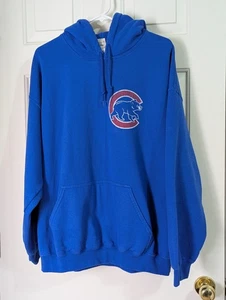 MLB Chicago Cubs Sudadera con Capucha Para Hombres XL Azul Béisbol Bandera de EE. UU. Peso Pesado - Imagen 1 de 8