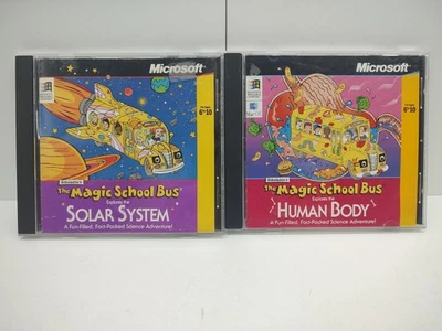 Autobús Escolar Mágico De Colección PC CD Lote Sistema Solar Cuerpo Humano Microsoft Años 90 Completo Foto 1 de 4