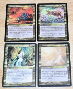 MTG 4x Enchantment Reckless Assault, Natural Emergence, Earthlink, Cloud Cover - Bild 1 von 2