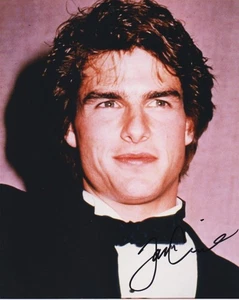 TOM CRUISE handsigniert HANDSOME YOUNG FORMELL 8x10 FARB NAHAUFNAHME authentisch mit Echtheitszertifikat - Bild 1 von 1
