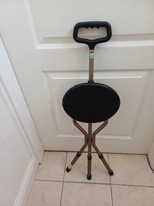 Drive Devilbiss Adjustable Aluminium Cane Seat Walking Stick Chair Tripod - Picture 1 of 5
