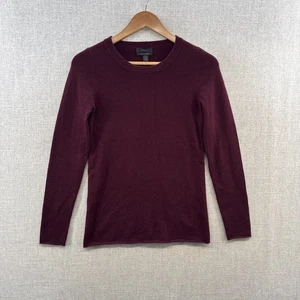 J Crew Cashmere Sweater Womens XS Red Maroon Long Sleeve Crew Pullover 100% - Picture 1 of 14